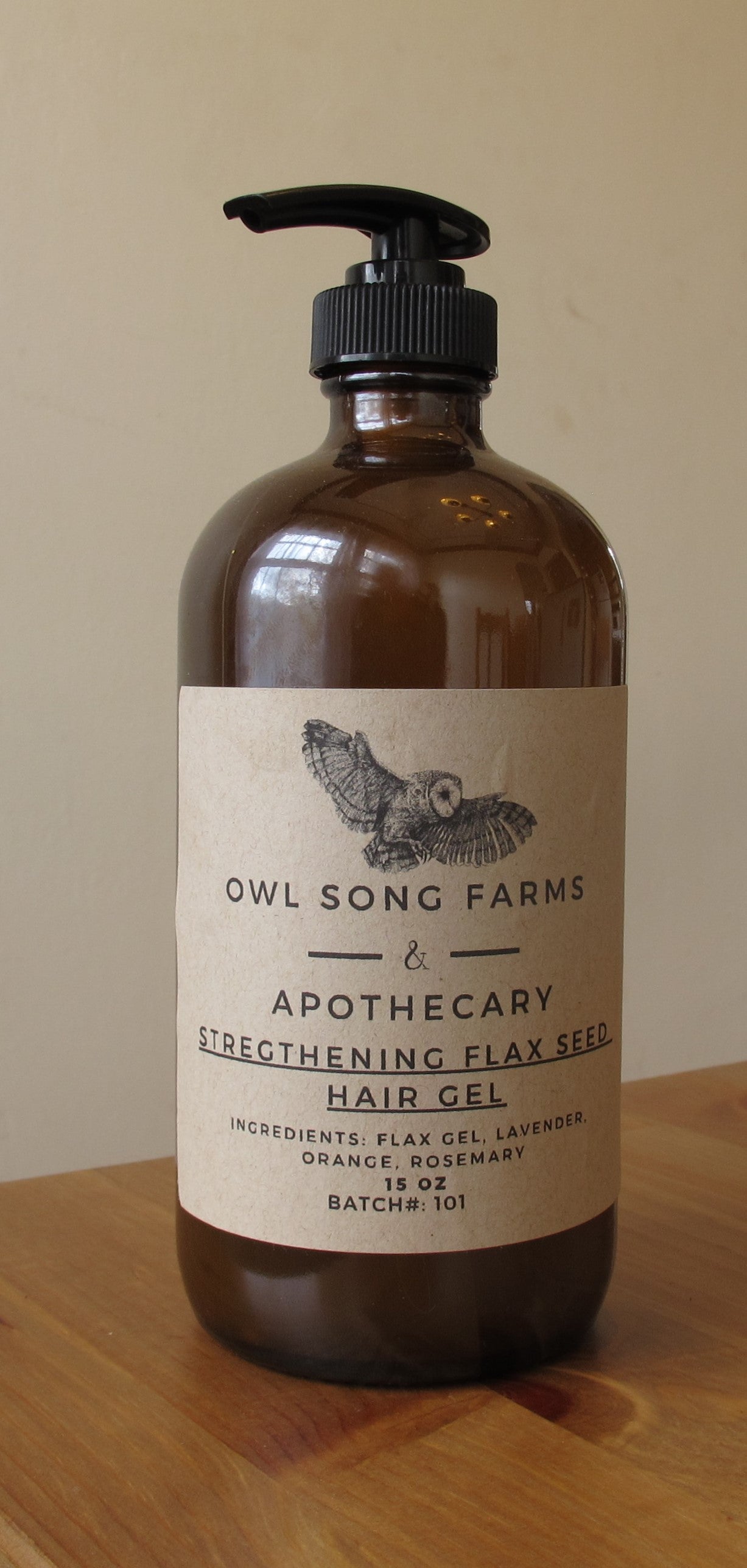 Strengthening Flax Seed Hair Gel with Rosemary, Orange, and Lavender