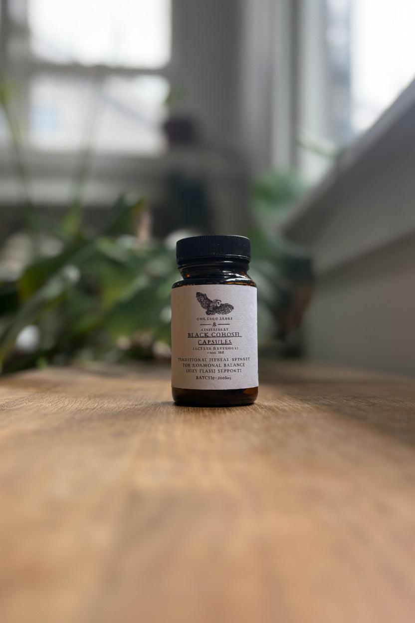 Black Cohosh Capsules – Organic Rooted Support for Hormonal Balance