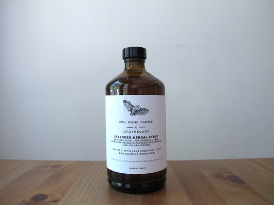 Lavender Syrup – 16 oz | Organic Herbal Syrup for Mocktails, Teas & Desserts