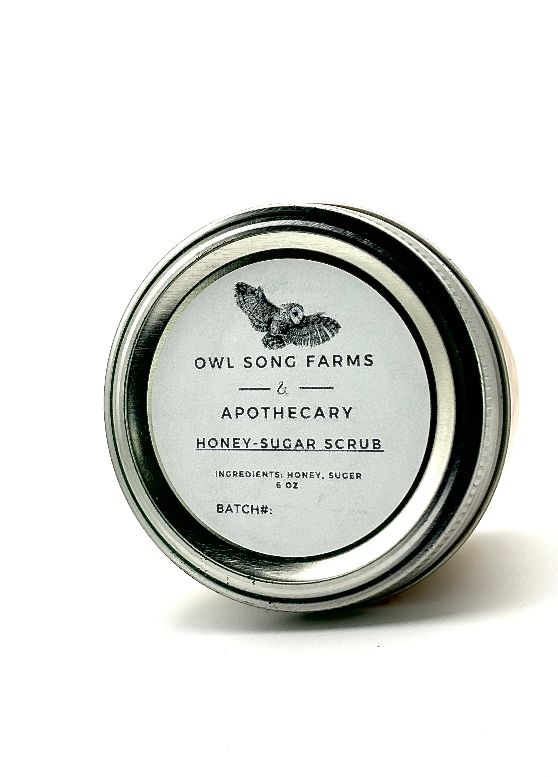 Organic Honey Sugar Scrub - Owl Song Farms and Apothecary